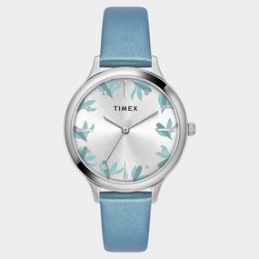 Women Quartz Silver Dial Analog Leather Watch TWTL12106 women watches best women watches affordable women's watches branded women watches