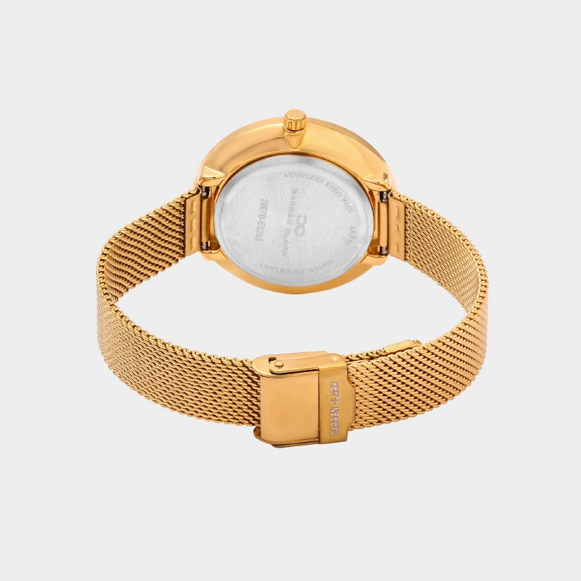 Women Quartz Silver Dial Analog Mesh Watch 2007B-E0203