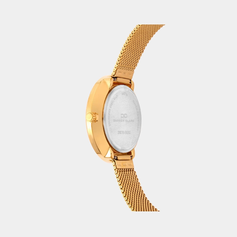Women Quartz Silver Dial Analog Mesh Watch 2007B-E0203