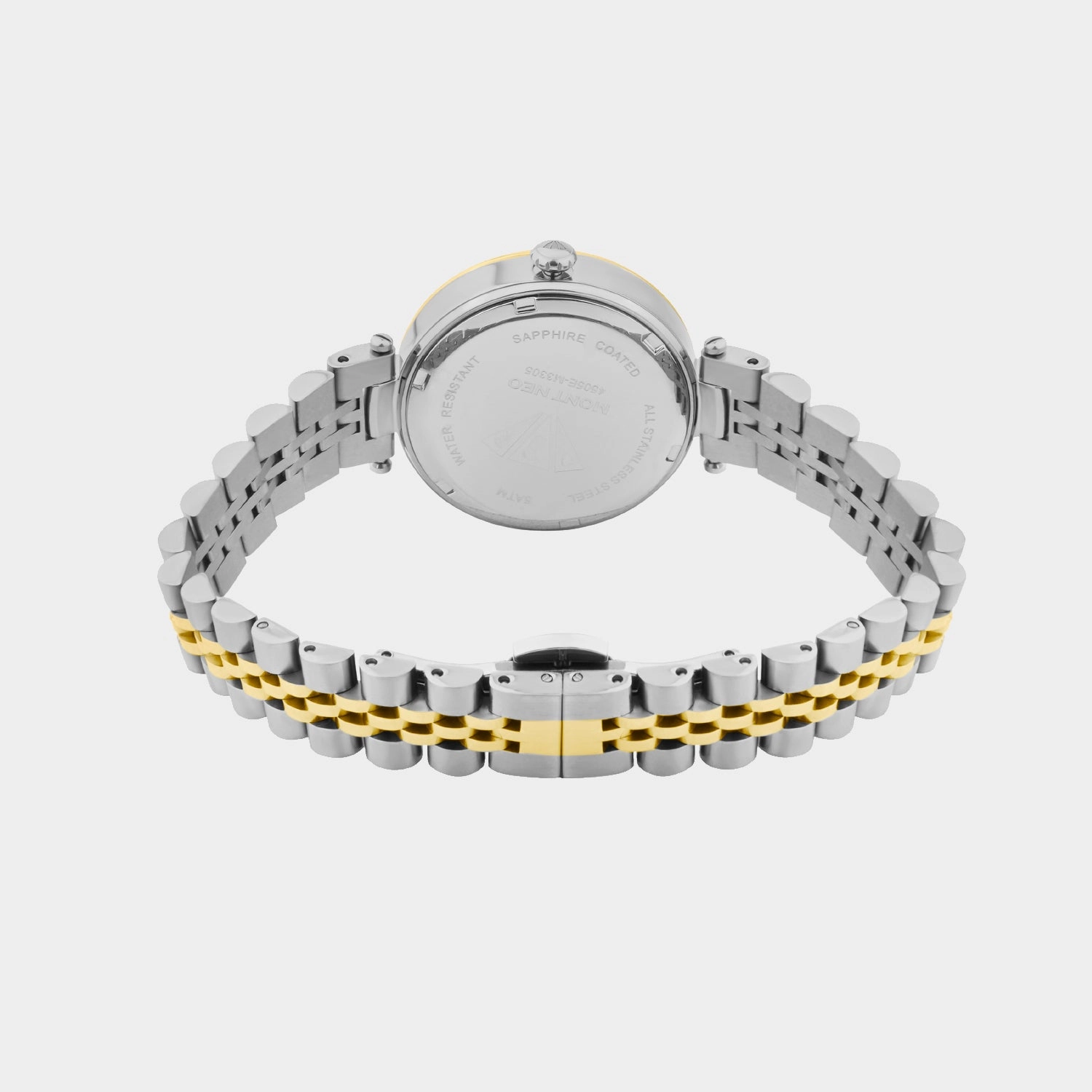 Women Quartz Silver Dial Analog Stainless Steel Watch 4505E-M1203