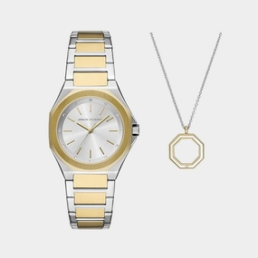 Women Quartz Silver Dial Analog Stainless Steel Watch AX7161SET women watches best women watches affordable women's watches branded women watches