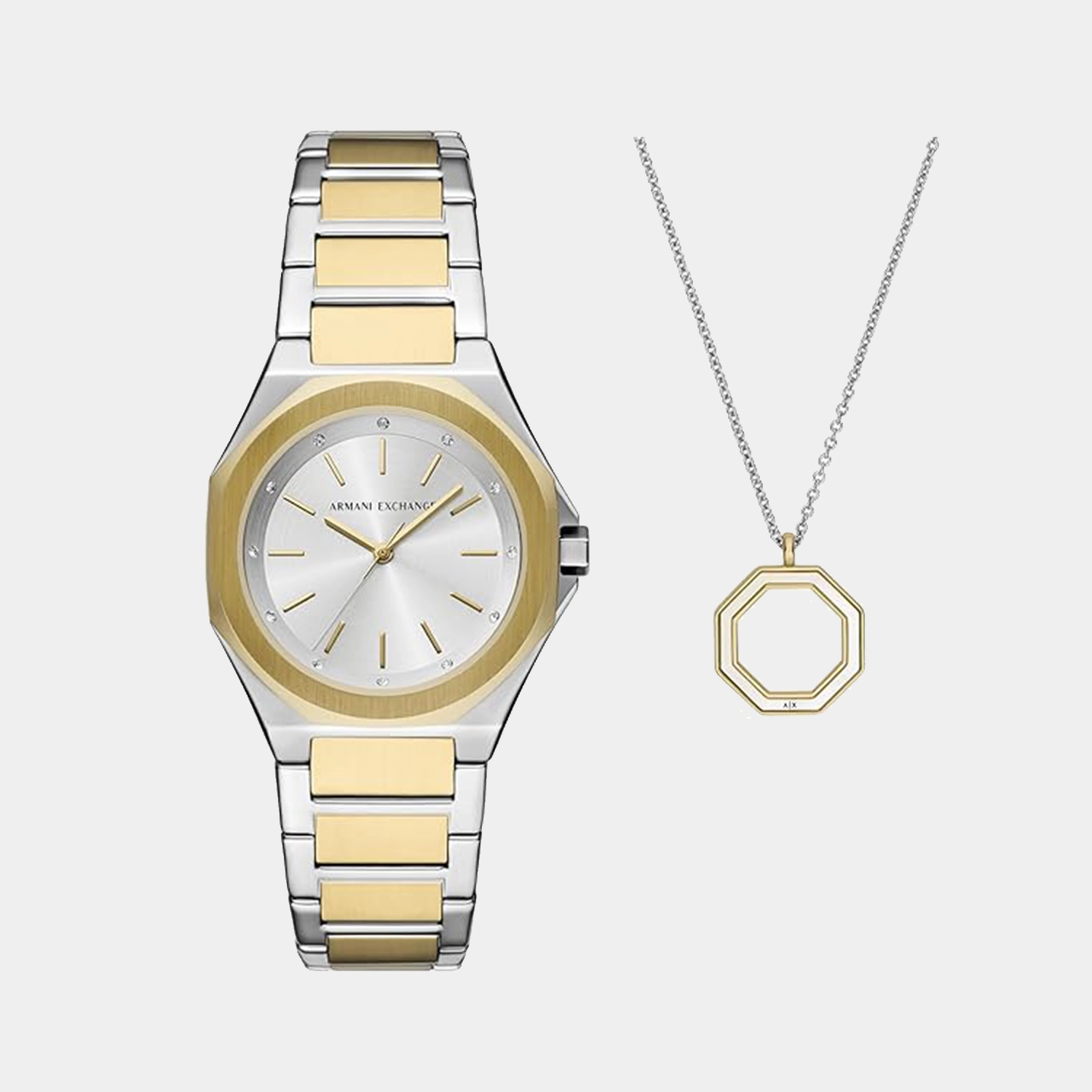 Women Quartz Silver Dial Analog Stainless Steel Watch AX7161SET women watches best women watches affordable women's watches branded women watches