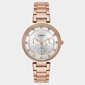 Women Quartz Silver Dial Multi-Function Stainless Steel Watch TWEL18702 women watches best women watches affordable women's watches branded women watches