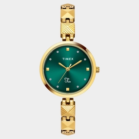 Women Quartz Teal Dial Analog Brass Watch TWEL18308 women watches best women watches affordable women's watches branded women watches