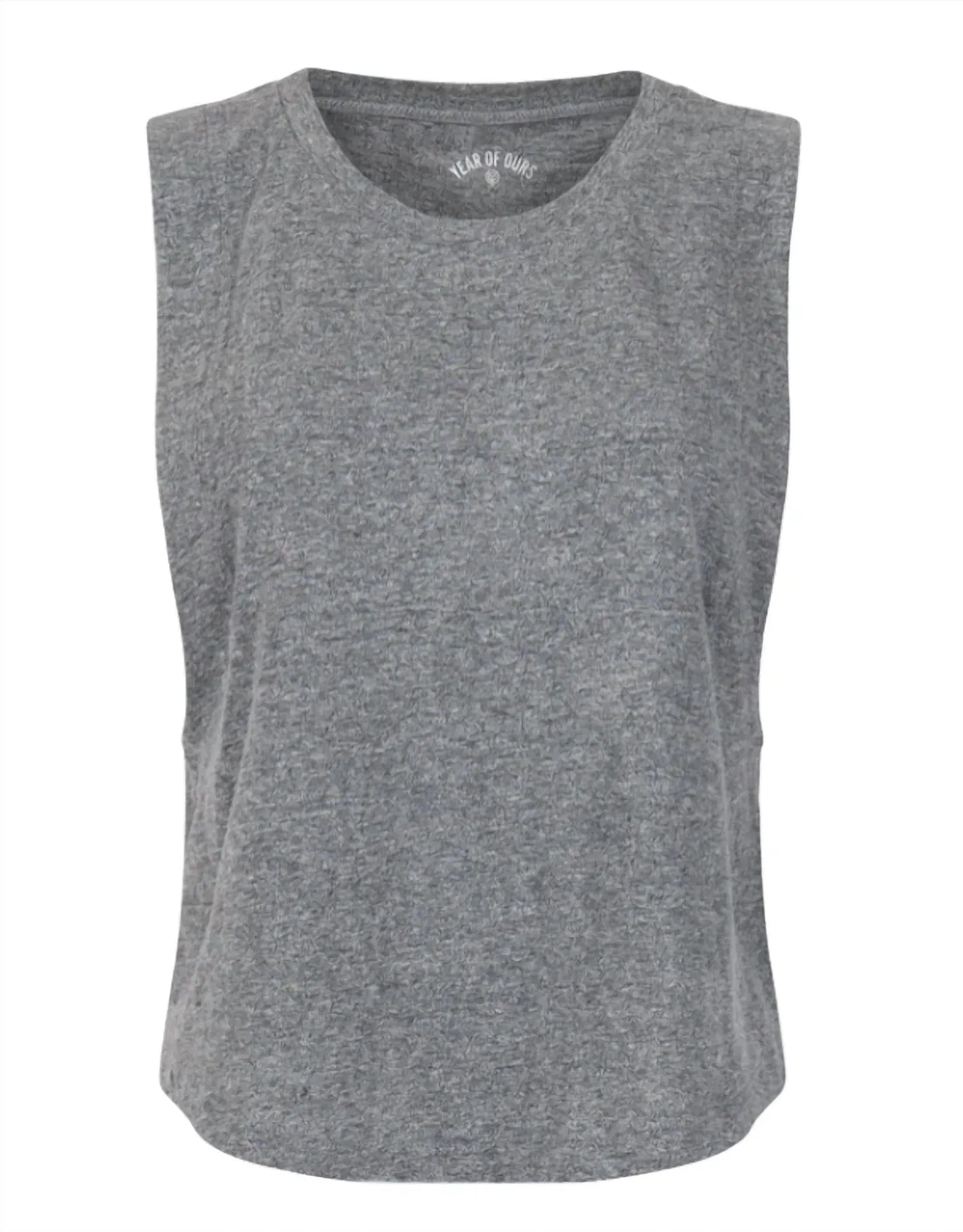Women's Flow Cropped Muscle Tank In Heather Grey