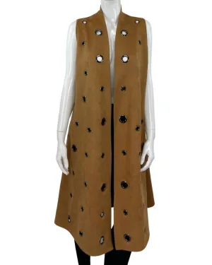 Women's Grommet Vest In Brown