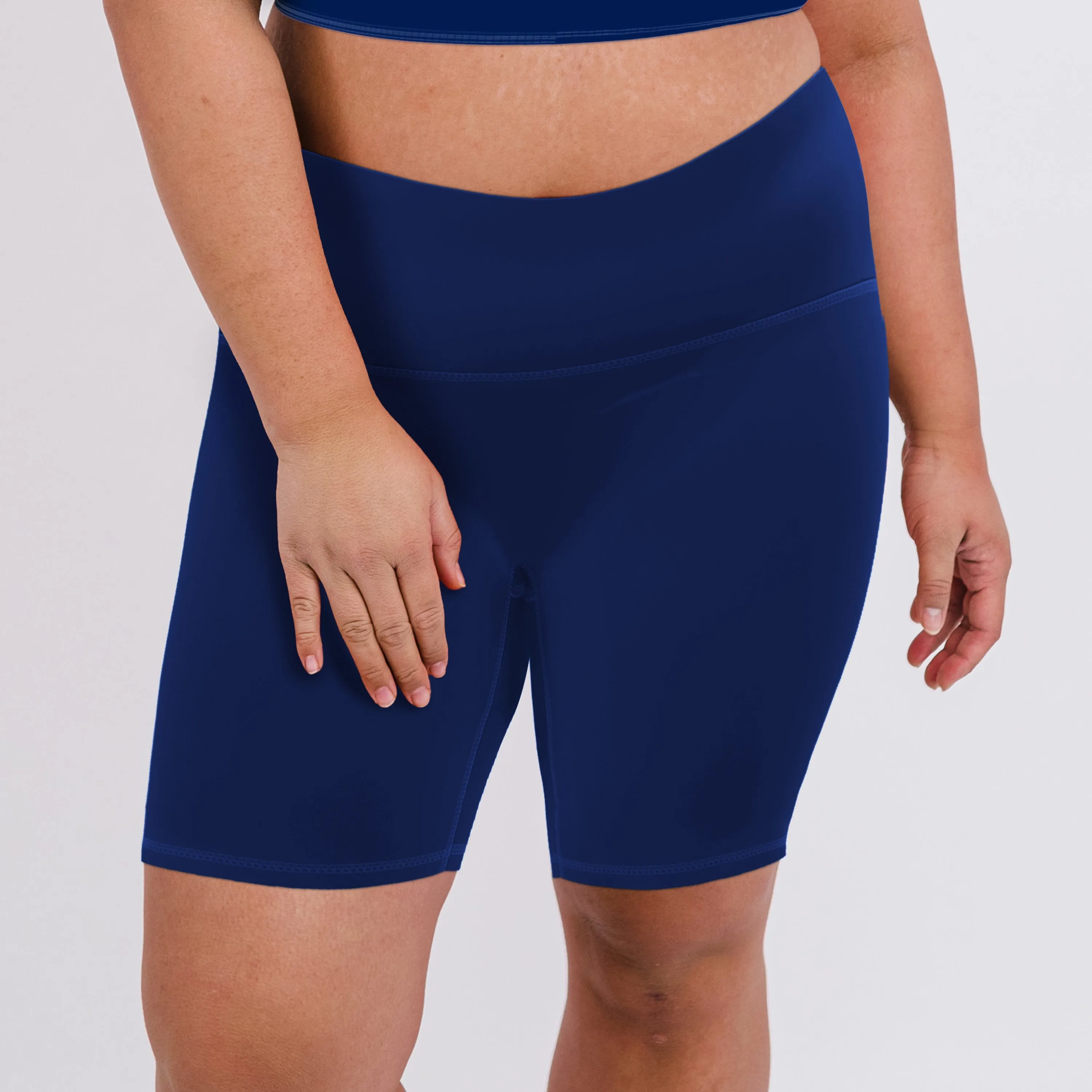 Women's Plus Tummy Control Long Bike Swim Shorts