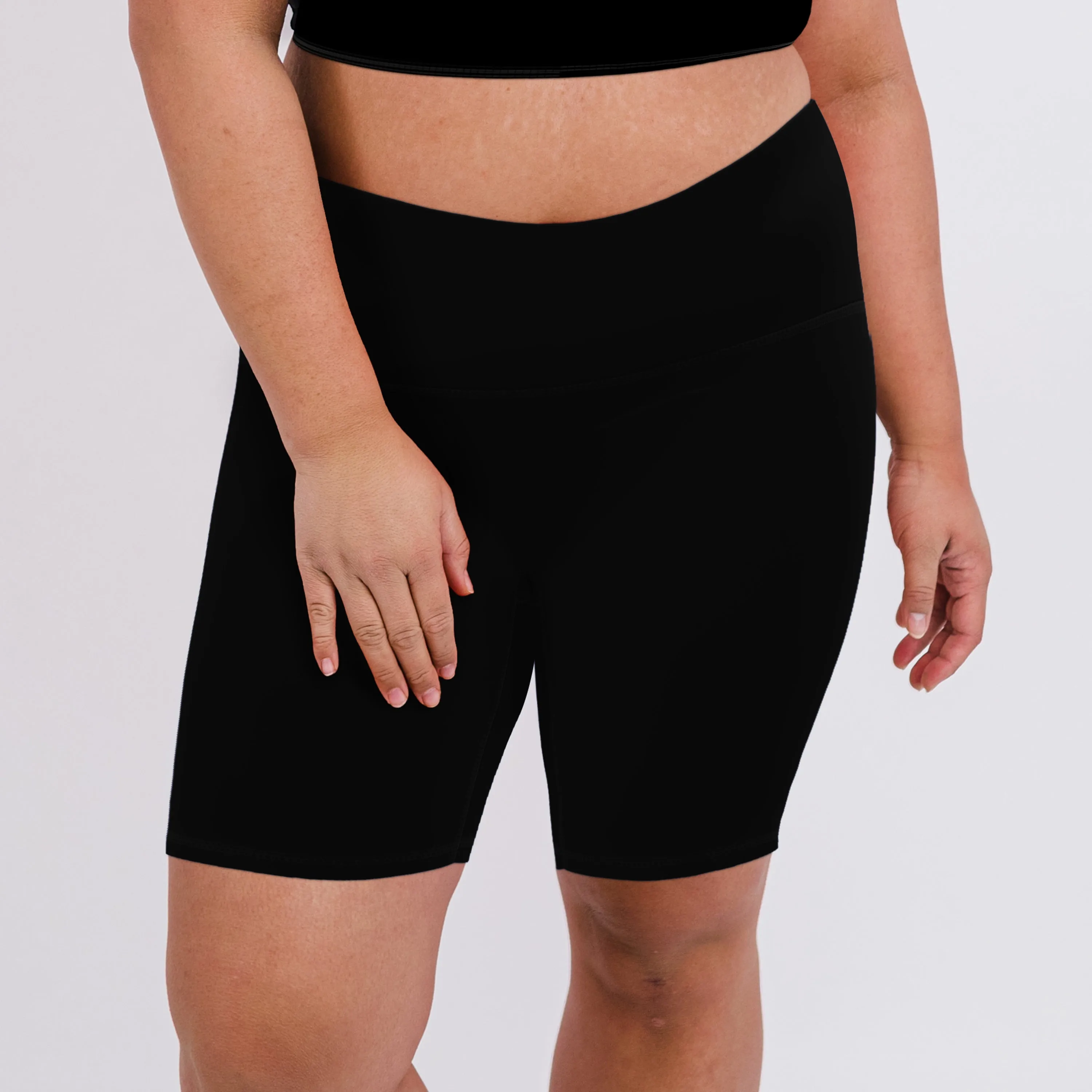 Women's Plus Tummy Control Long Bike Swim Shorts