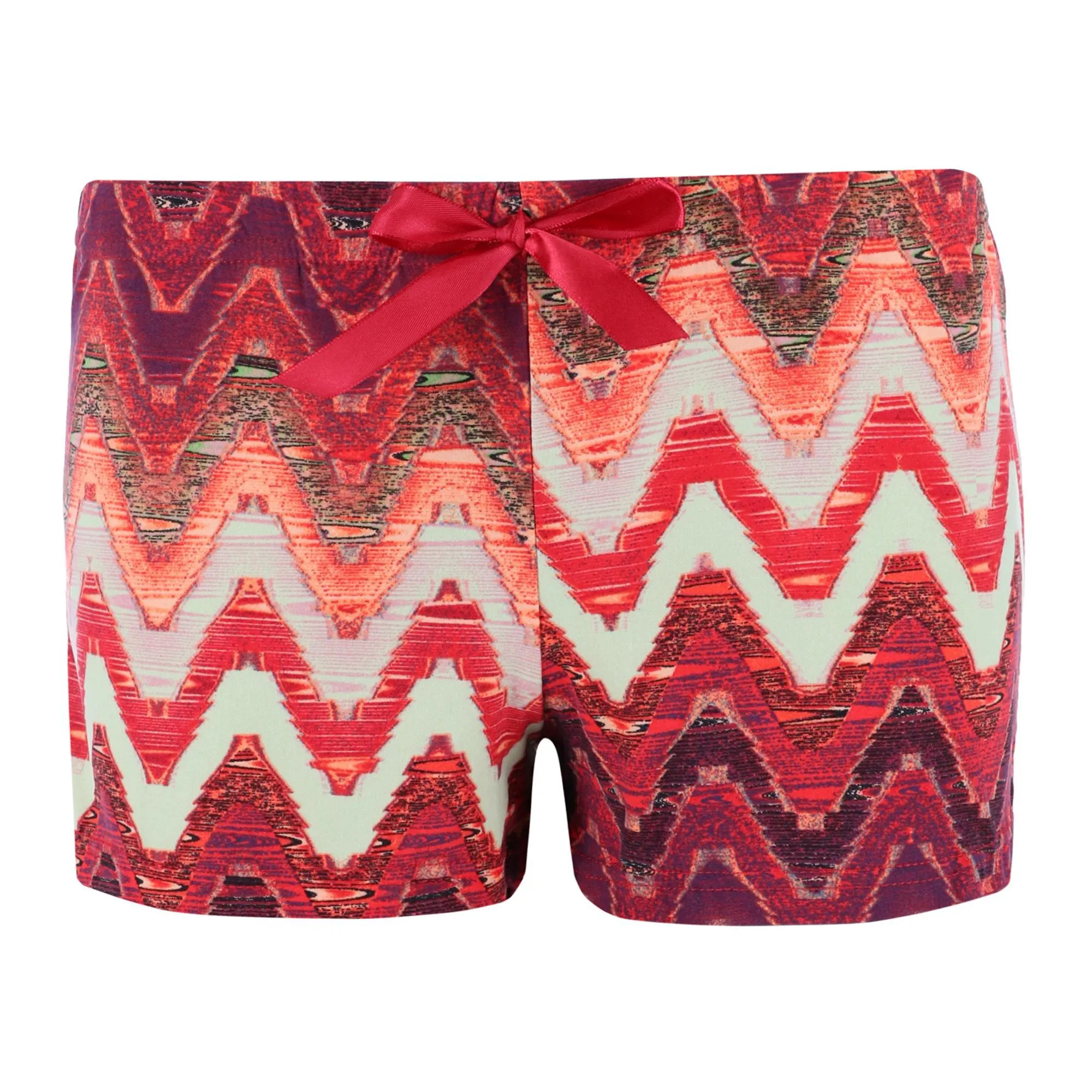 Women's Printed Poly Suede Sleep Shorts