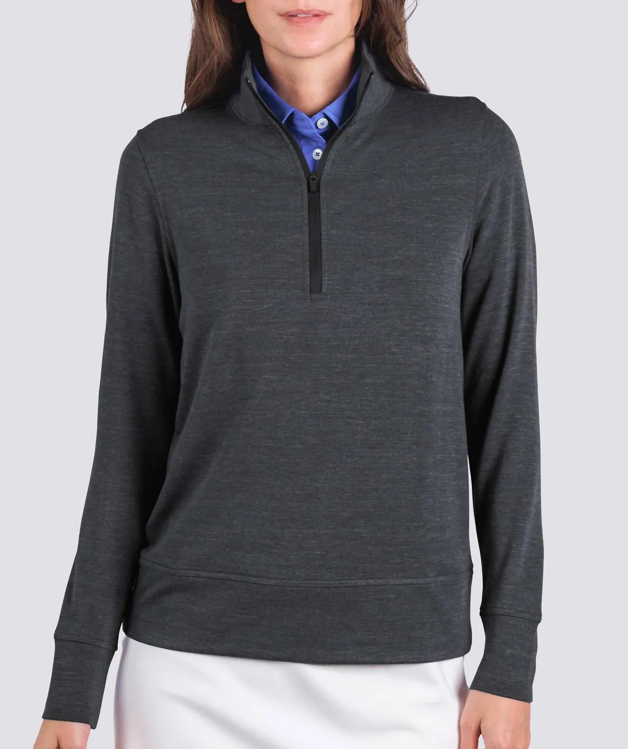 Women’S Wynn Half Zip Pullover In Black Heather