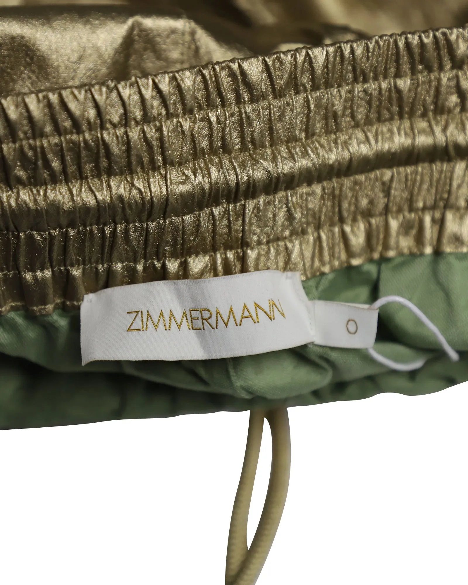 Zimmermann Rhythmic Drawstring Pants in Gold Viscose